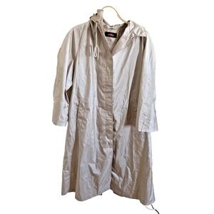 Vintage Alorna Women's Trench Coat Raincoat Sz 9/10 Belted Khaki Tan Lightweight